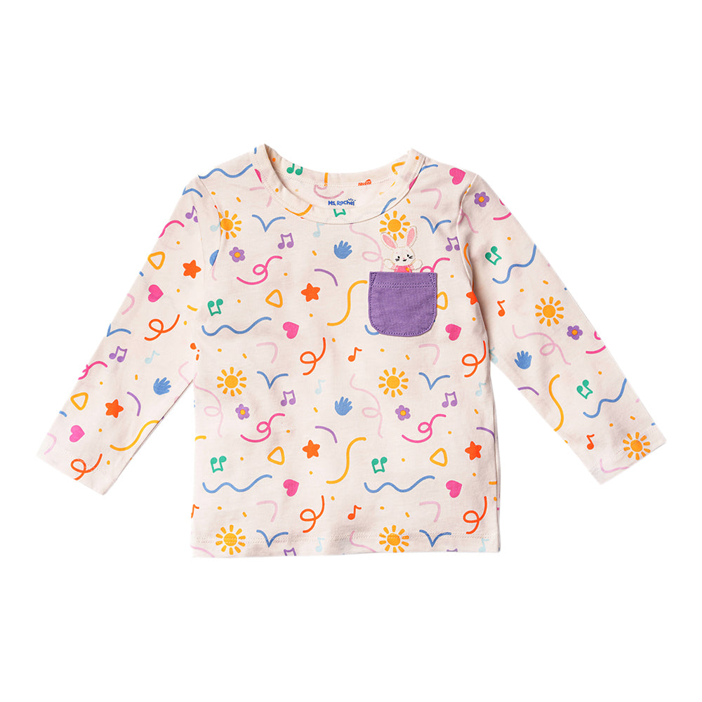 MR LS Tees Dark Blue 6-12m