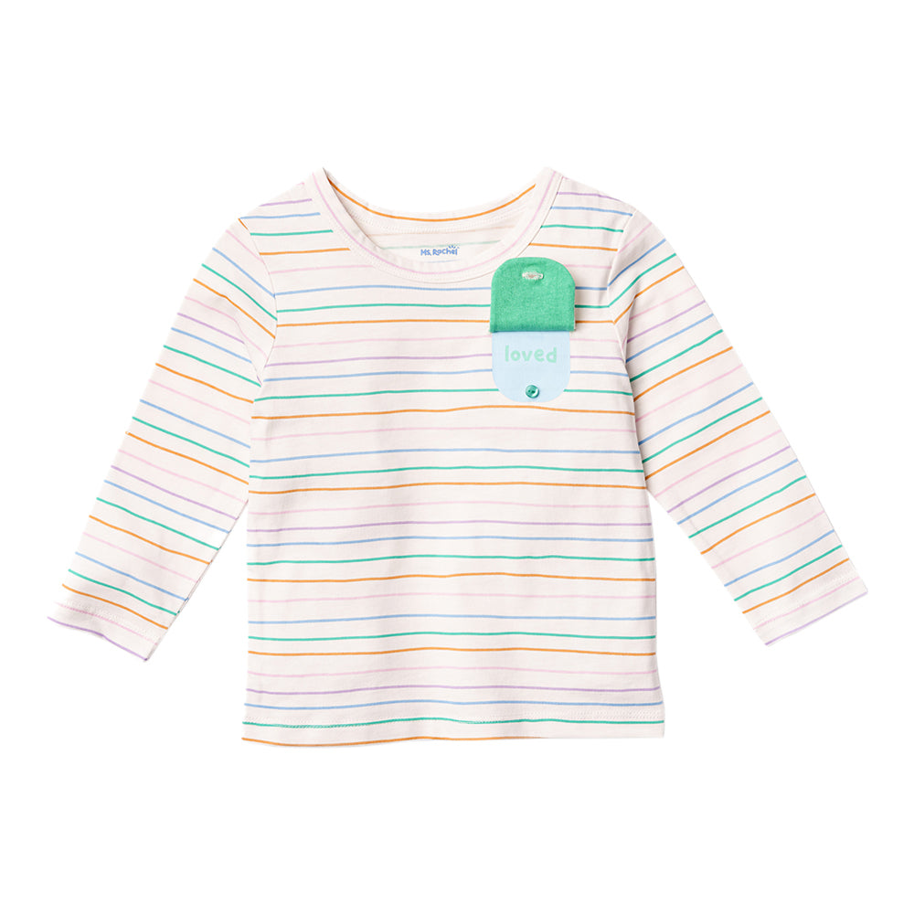 MR LS Tees Dark Blue 6-12m