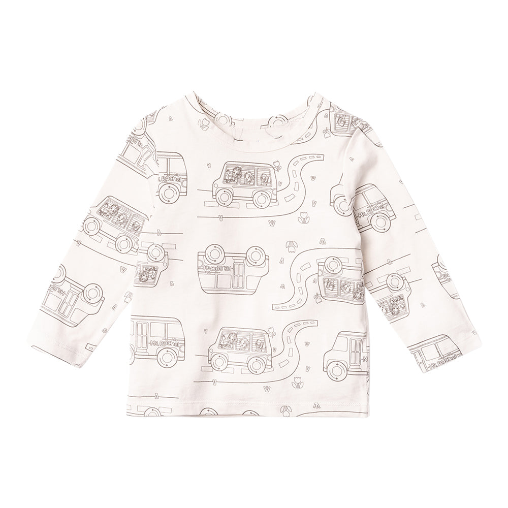 MR Colour Me Tee School Bus 2-3y