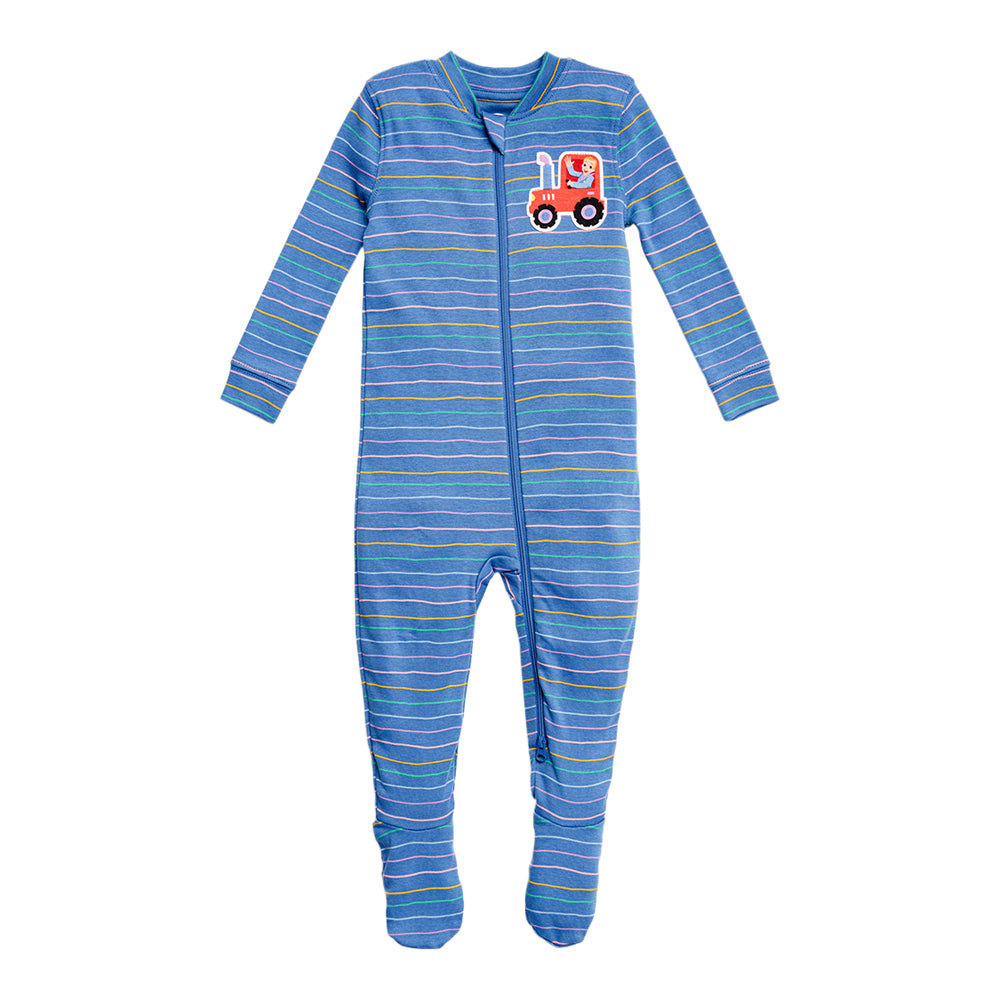 MR Sleeper Blue Stripe 0-3m