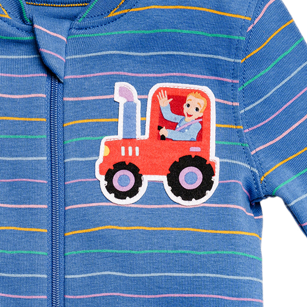 MR Sleeper Blue Stripe 0-3m