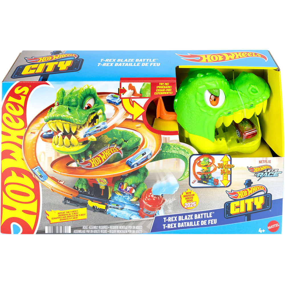 Blaze Hot Wheels T Rex Playset Hot Wheels City T-Rex Stunt Track