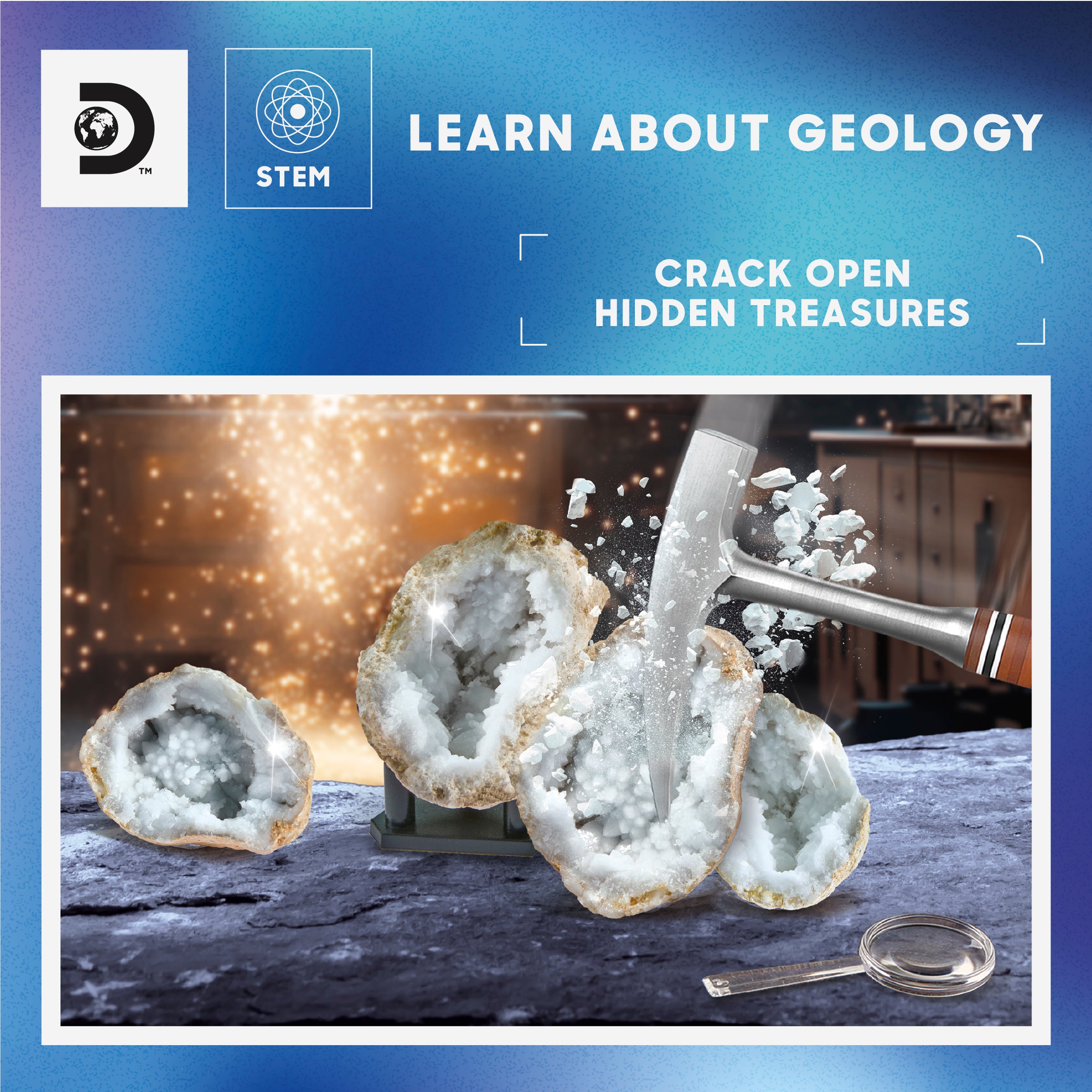 Discovery Toy Mystery Crystals Geode Excavation 2pc