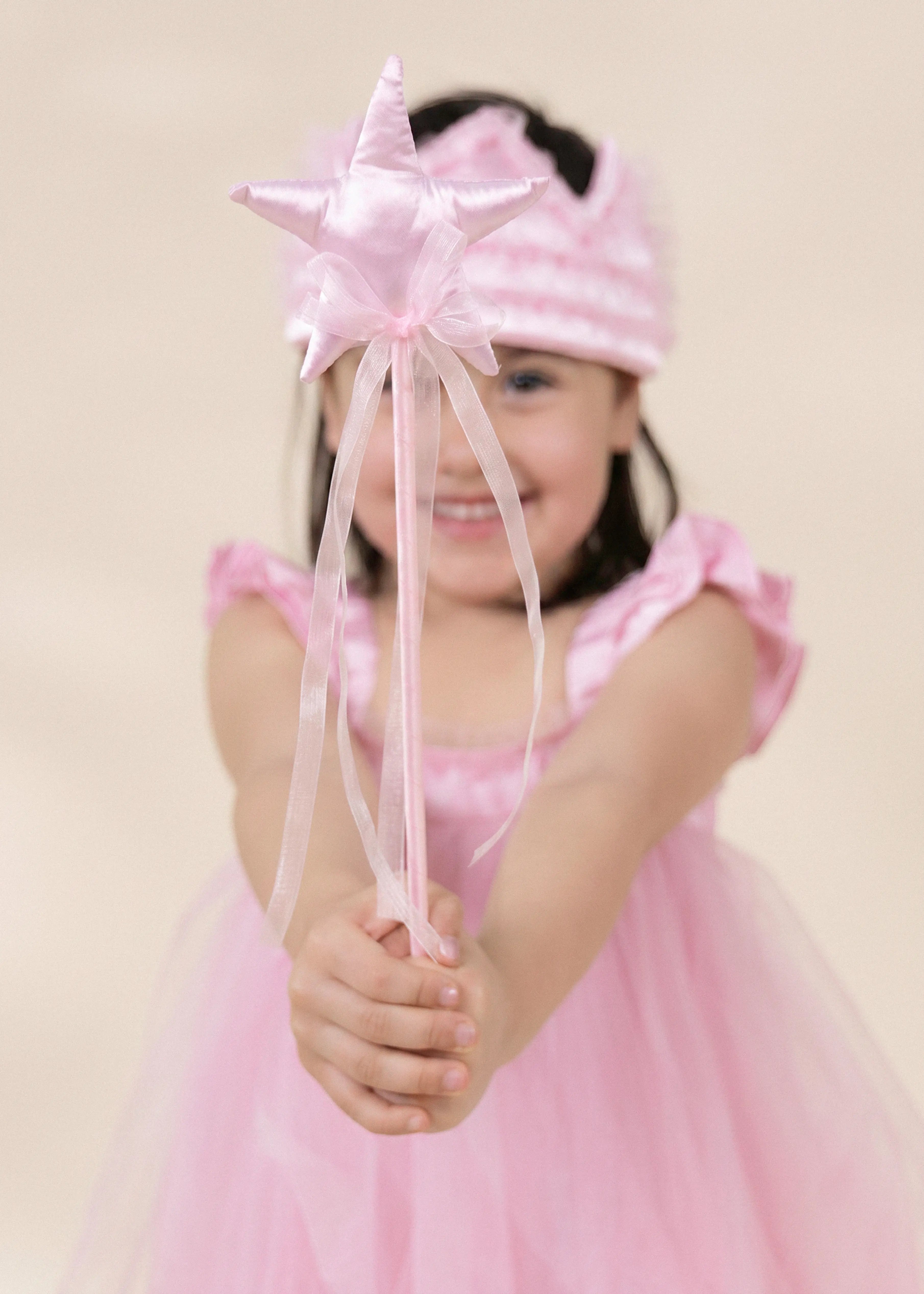 Coco Village Pink Star  Wand with Ribbon