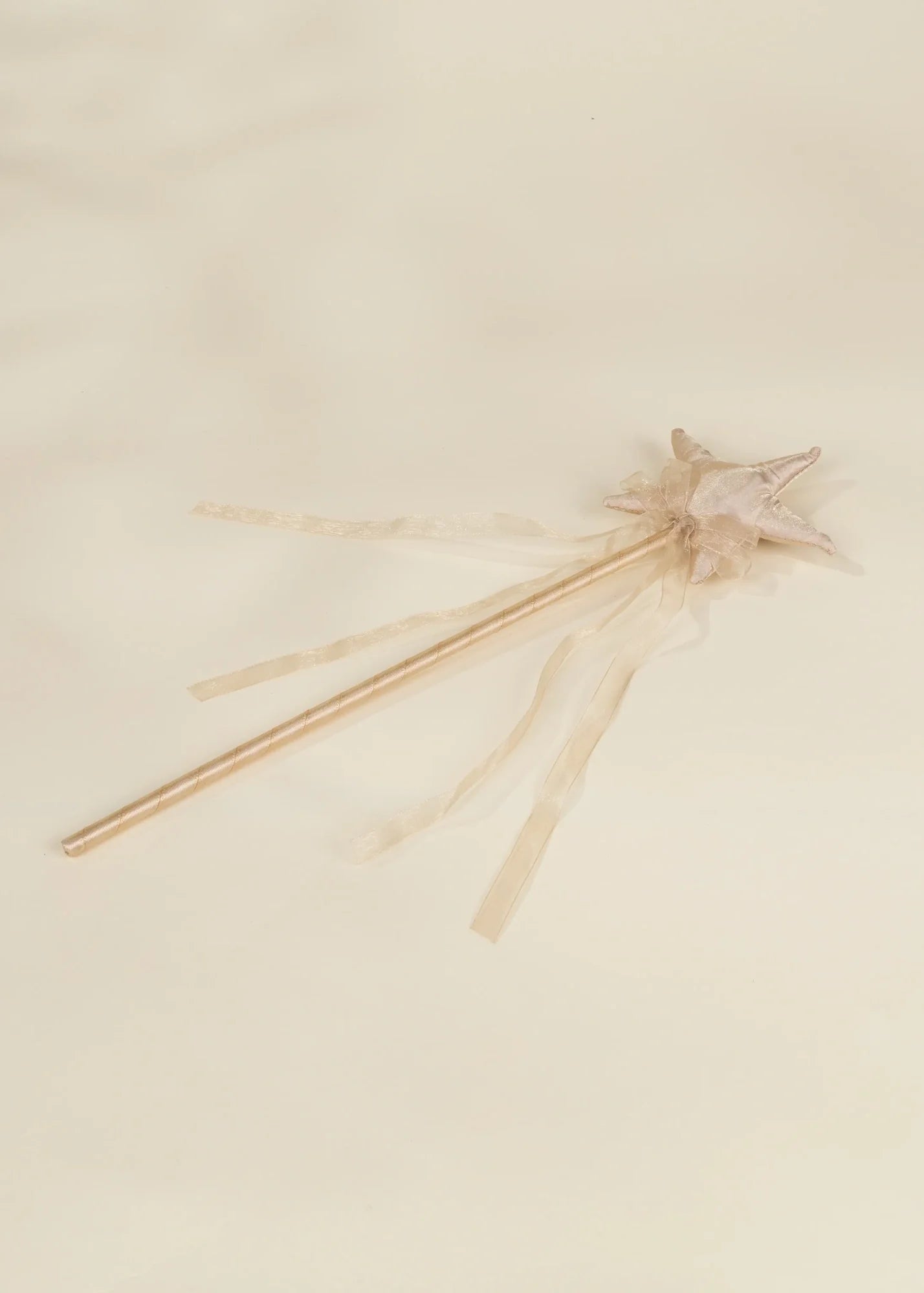 Coco Village Light Gold Star  Wand w Ribbon