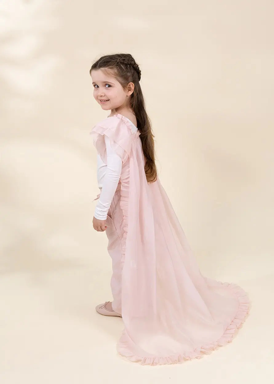 Coco Village Pink Long Sheer Cape