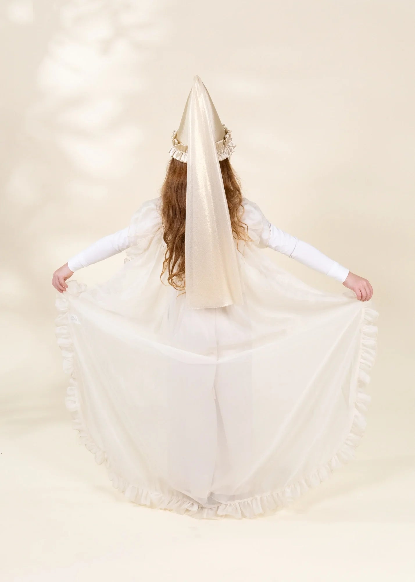Coco Village Cream Long Sheer Cape