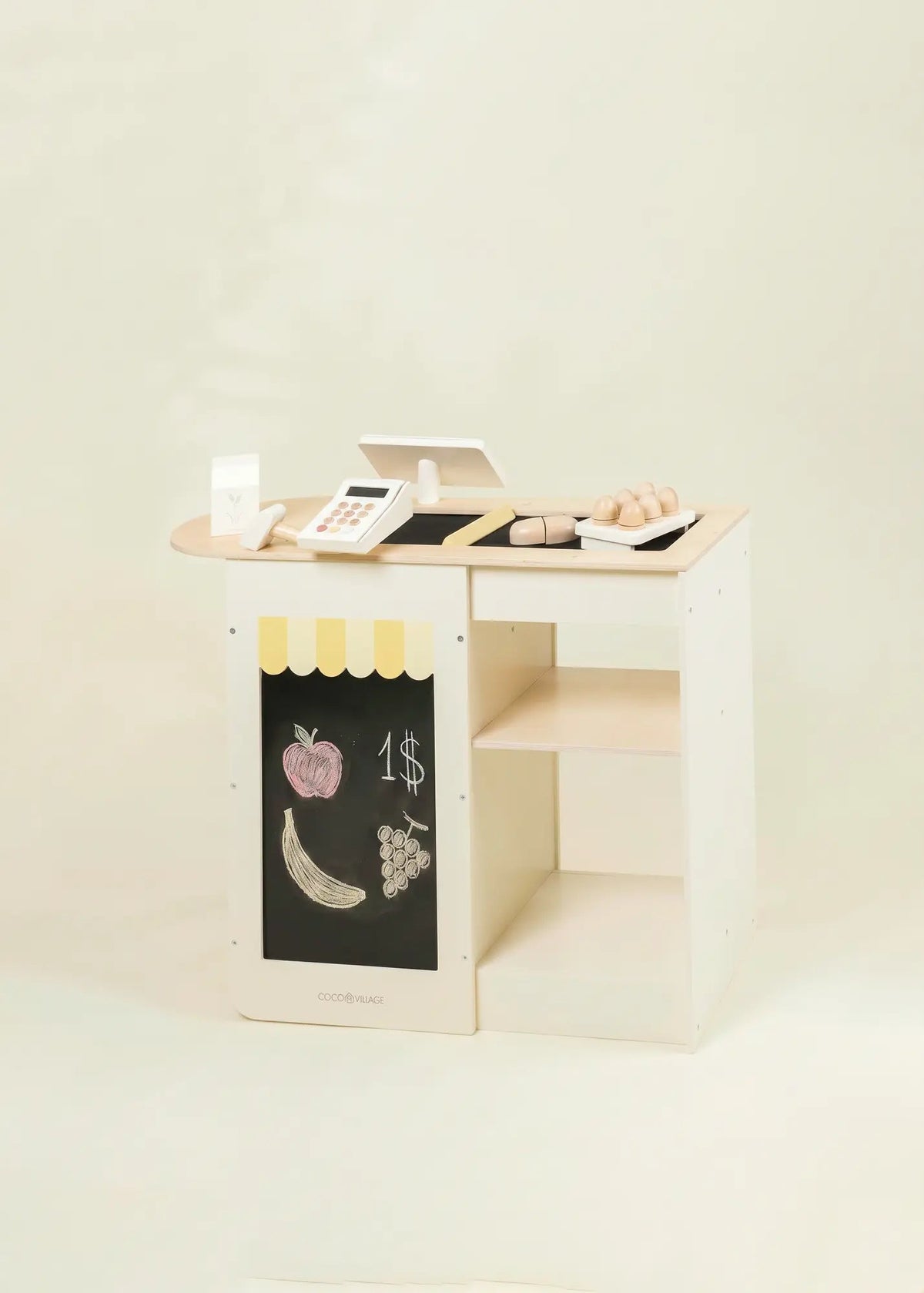 Coco Village Wooden Play Cash Register Counter