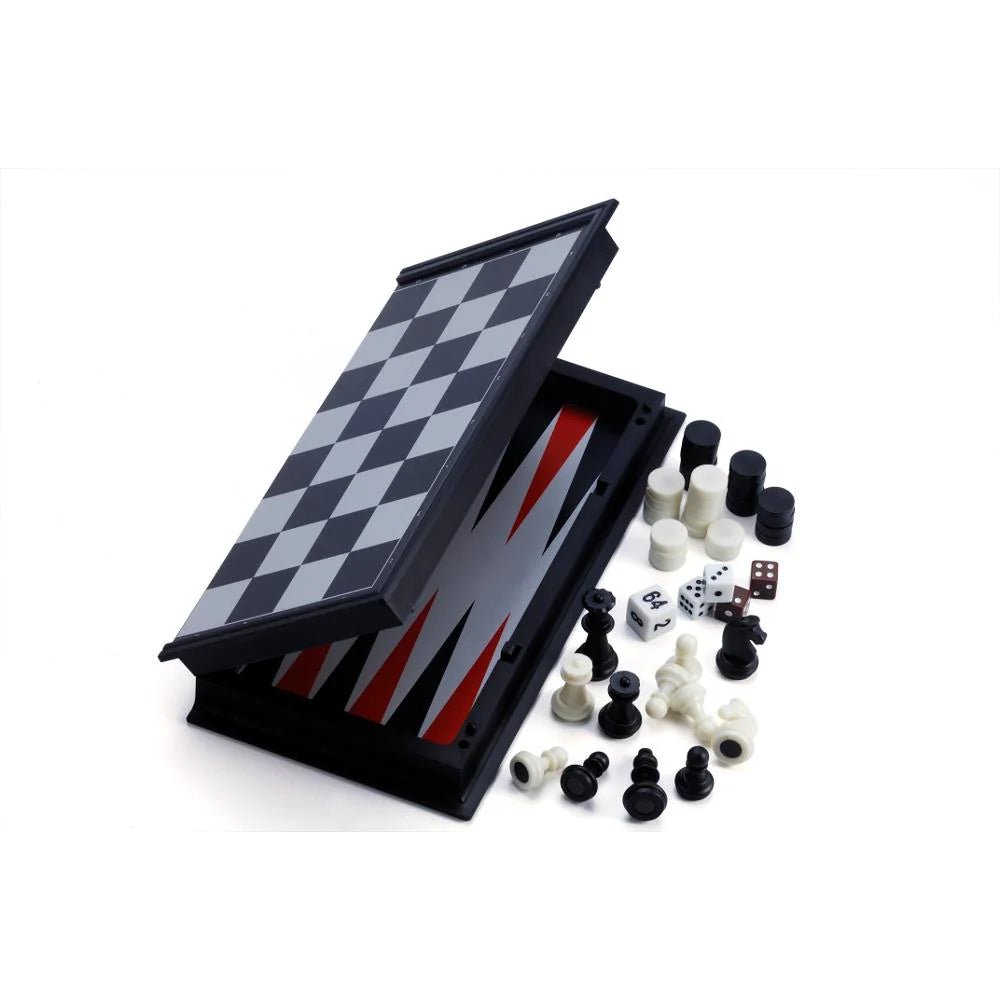 3 - in - 1 Magnetic Game: Chess, Checkers & Backgammon - Mastermind Toys___255115