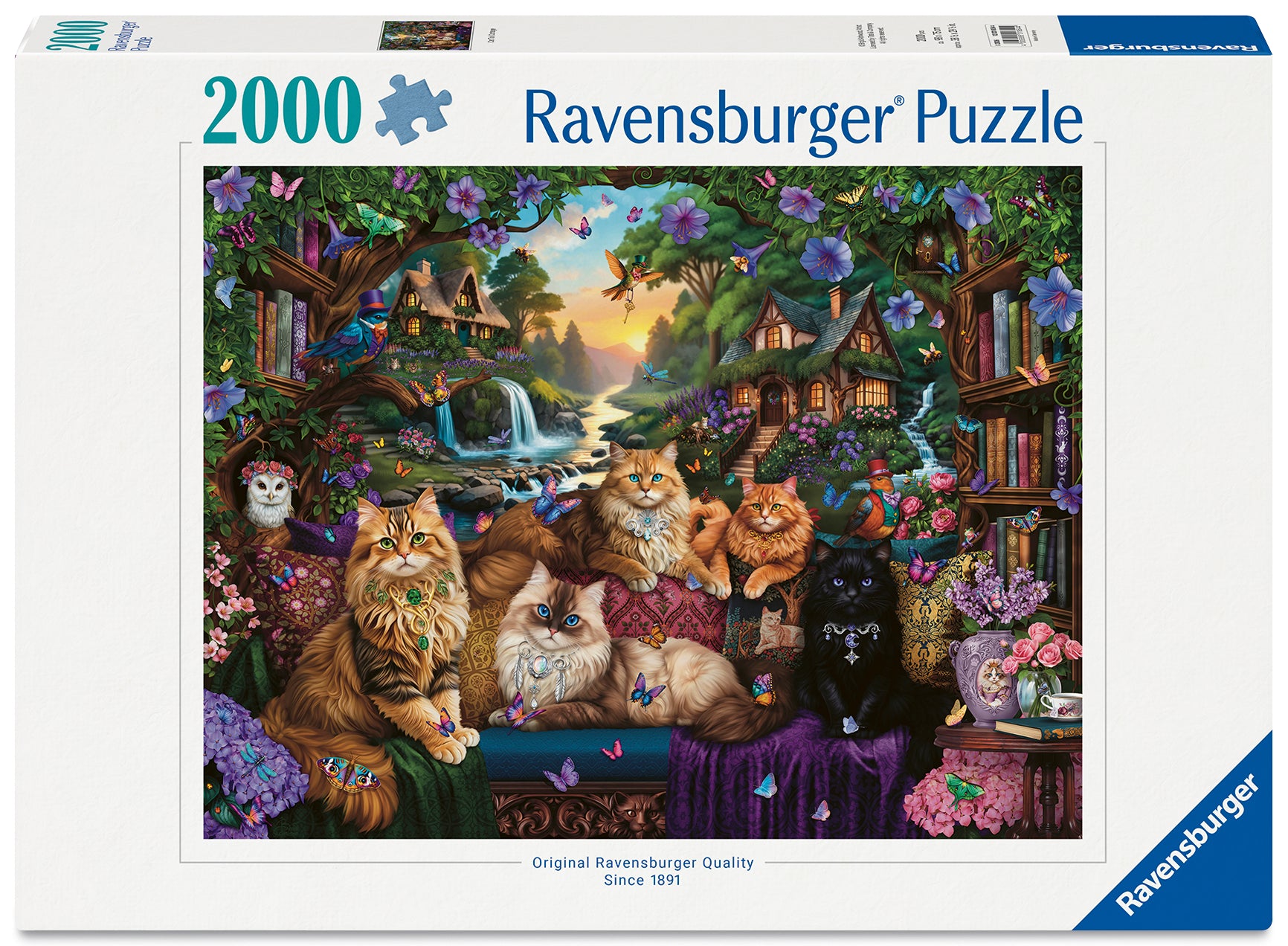 Ravensburger Cat Tail Cottage 2000 Pc Puzzle