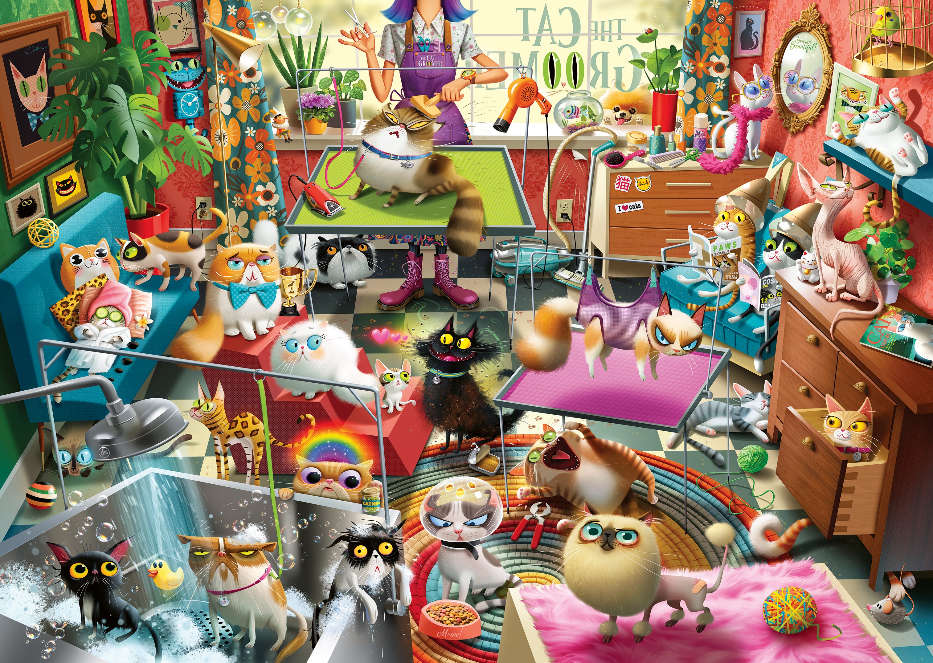 Ravensburger The Cat Groomer 1000 Pc Puzzle