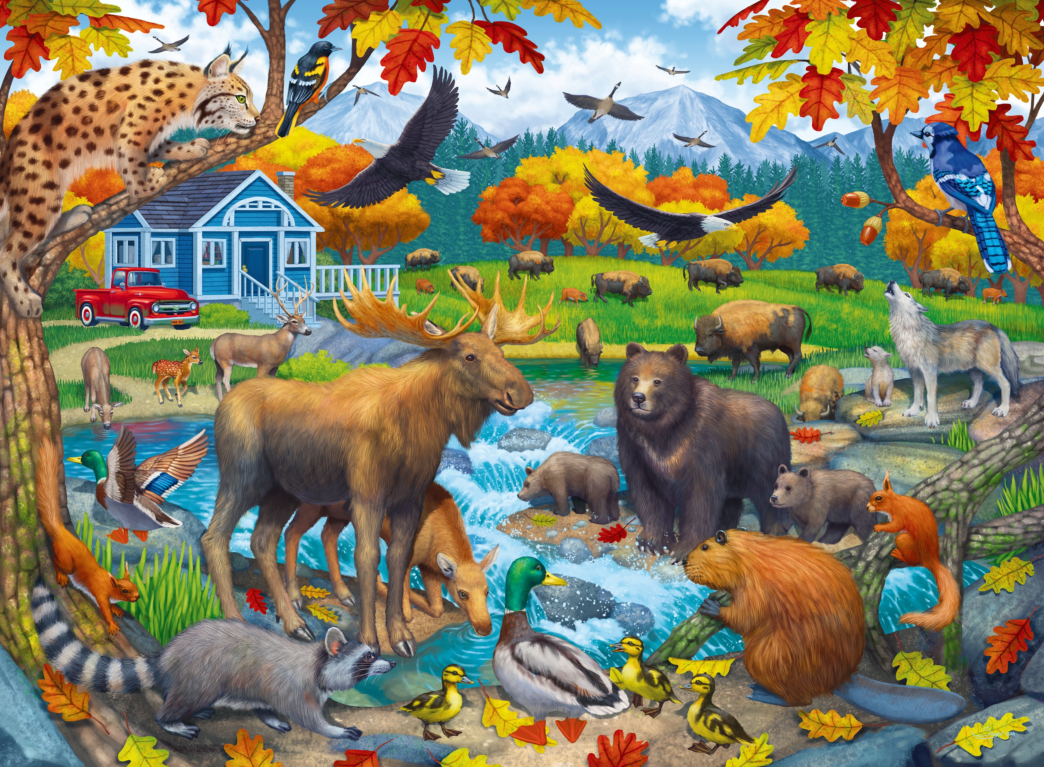 Ravensburger Wildlife Gathering 150 Pc XXL Puzzle