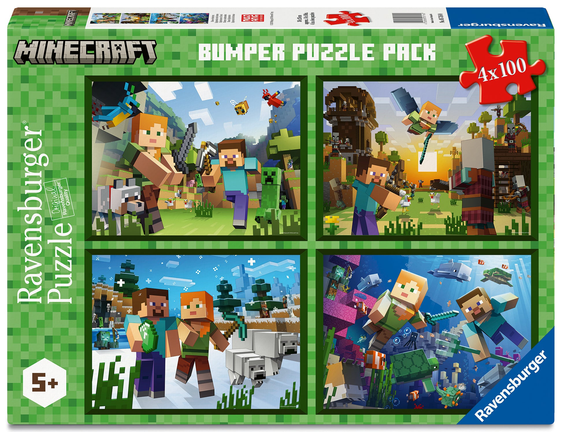 Ravensburger Minecraft 4x100 Pc Puzzle