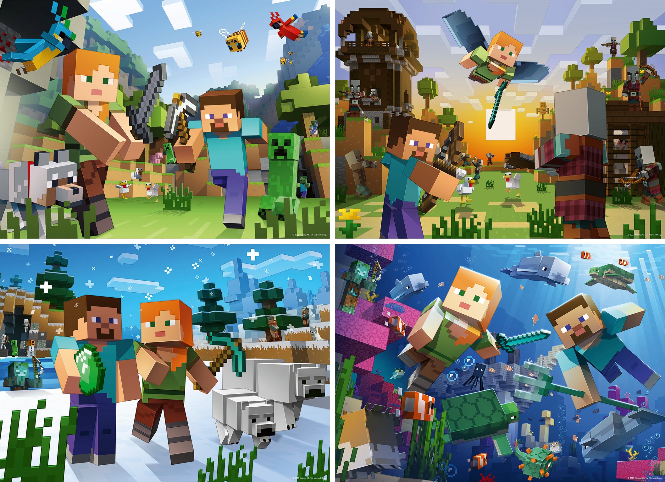 Ravensburger Minecraft 4x100 Pc Puzzle