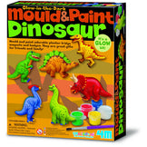 4M Mould & Paint Glow-in-the-Dark Dinosaur Fridge Magnet & Badge Kit