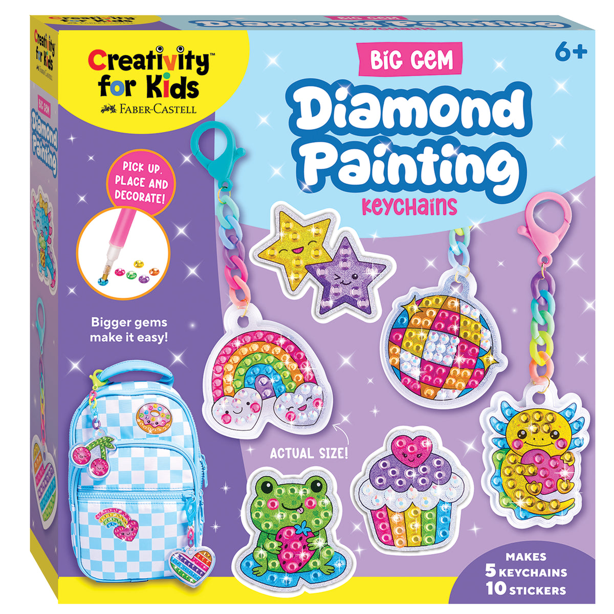 Creativity for Kids Big Gem Diamond Painting Keychains