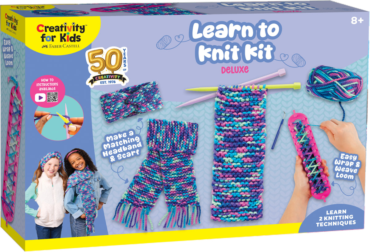 Creativity for Kids Deluxe Learn to Knit Kit