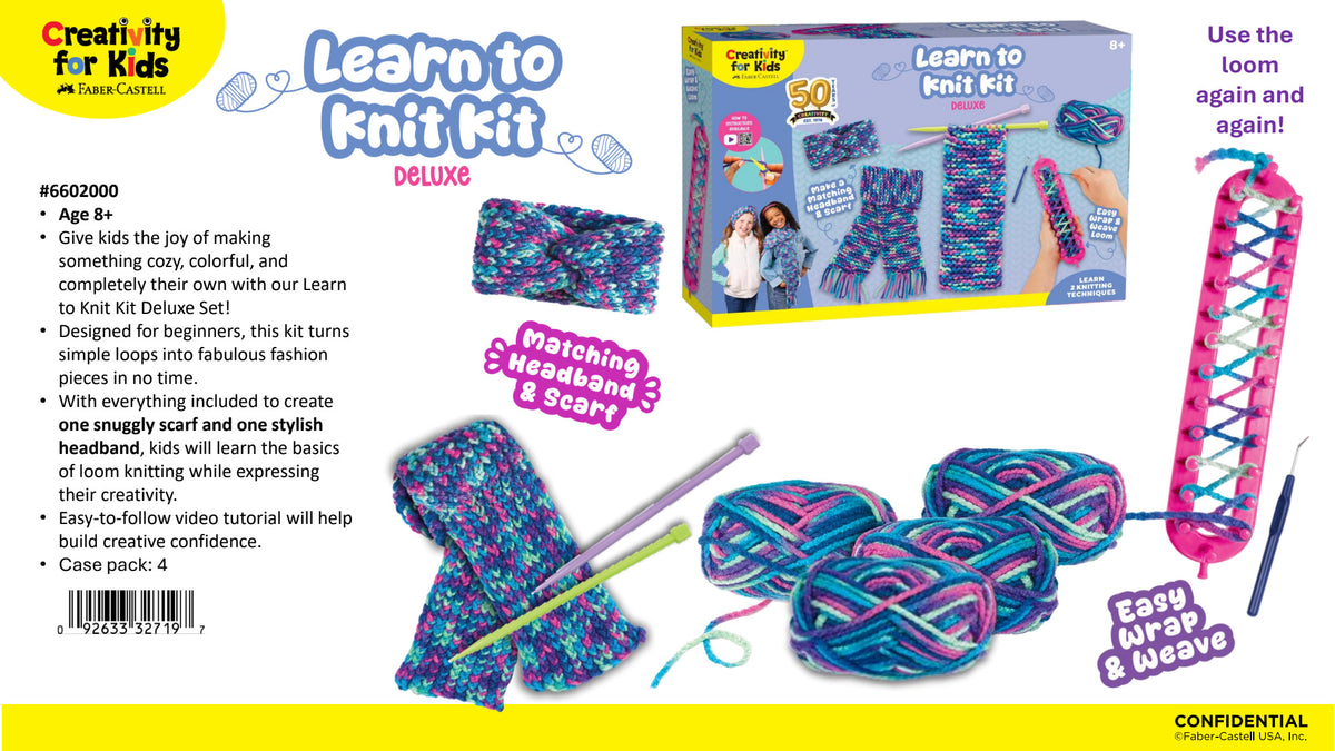 Creativity for Kids Deluxe Learn to Knit Kit
