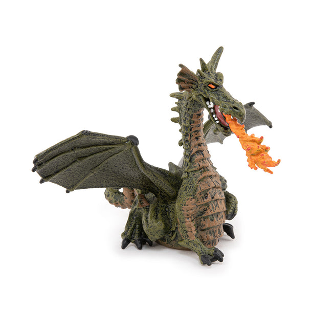 Papo Green Winged Dragon with Flame