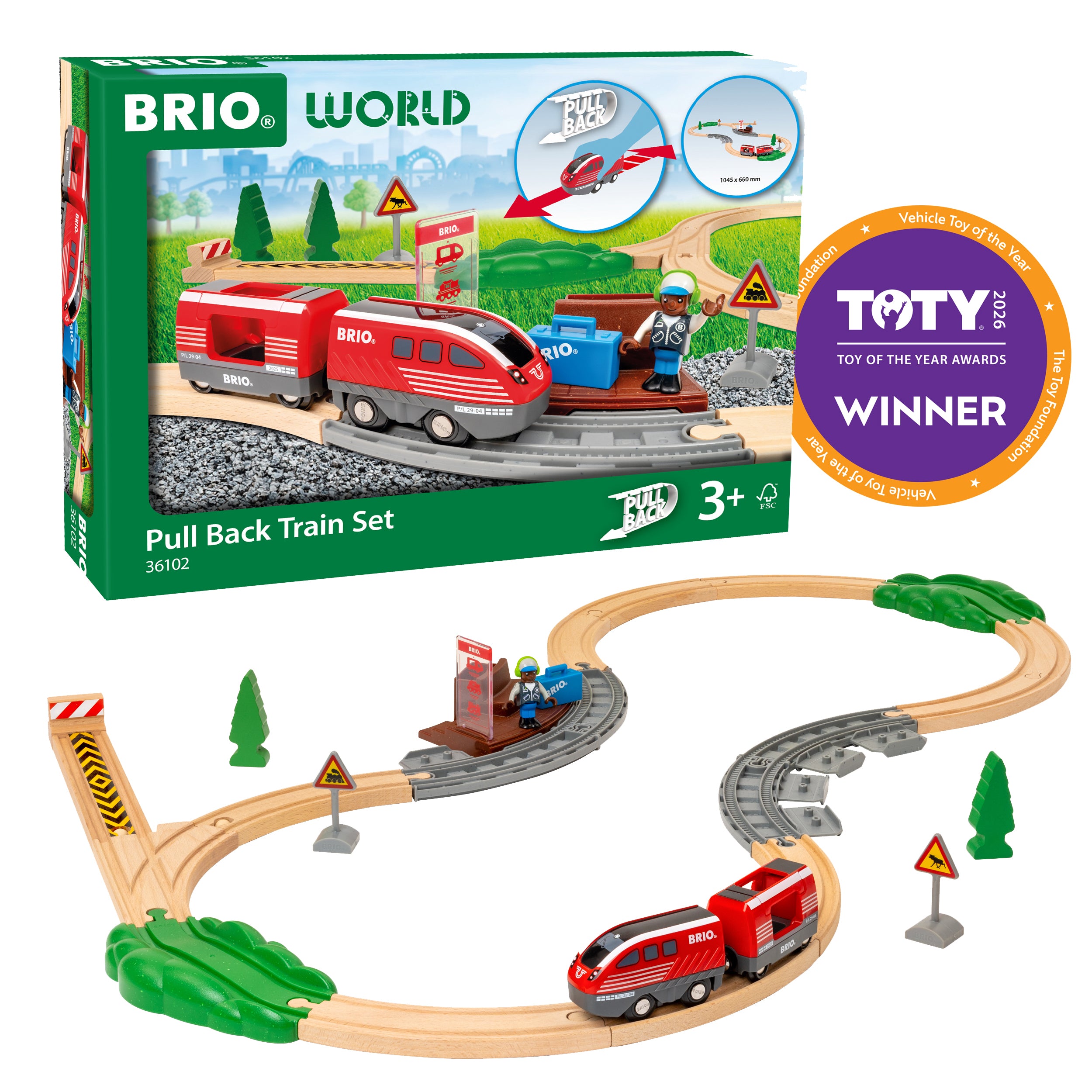 Brio Pull Back Train Set