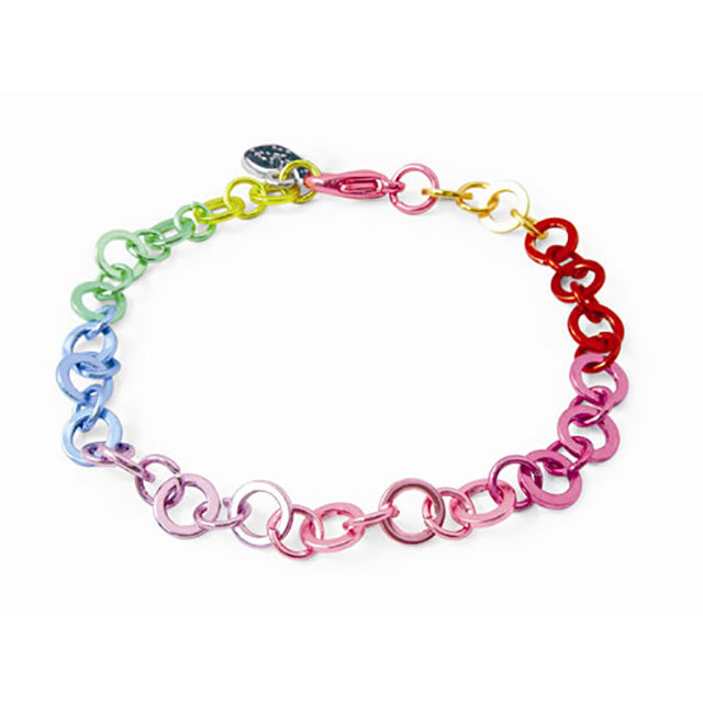 Rainbow Chain Charm Bracelet