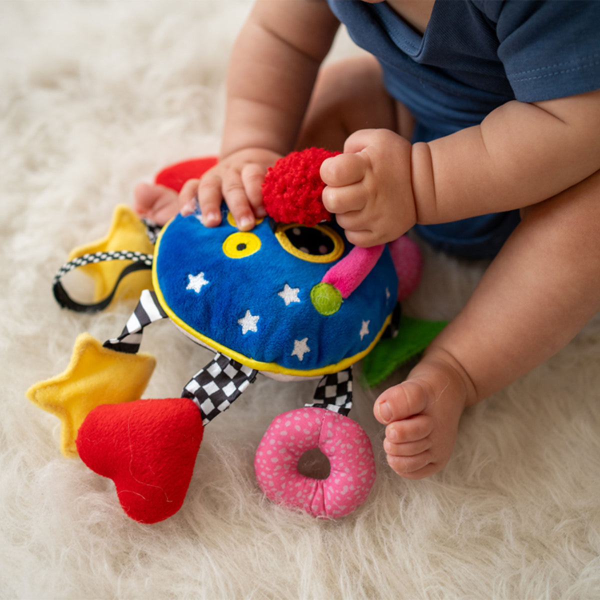 Manhattan Toy Baby Whoozit 6" Stroller+Travel Activity Toy