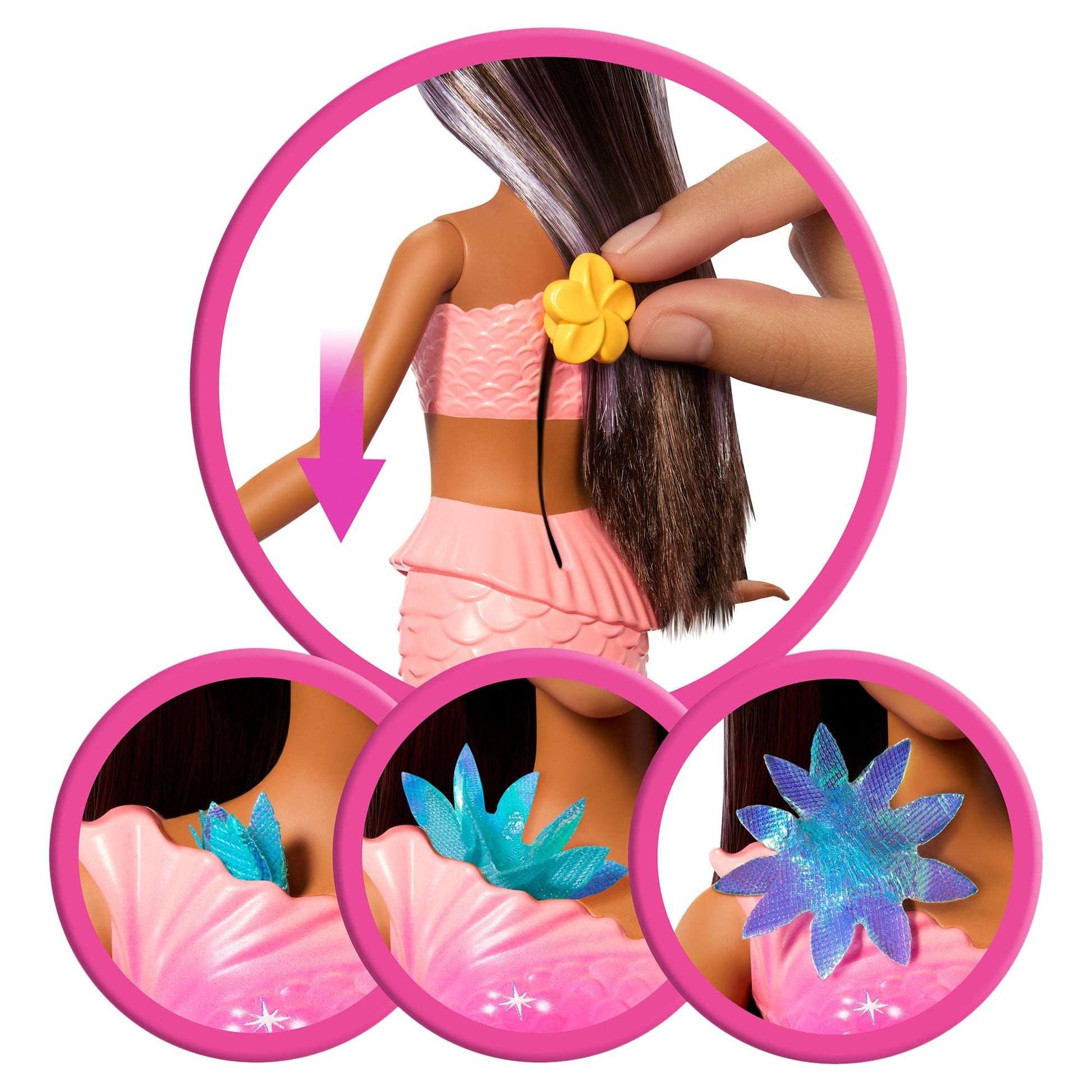 Barbie Flower Magic Mermaid Brunette Doll - Mastermind Toys___247884