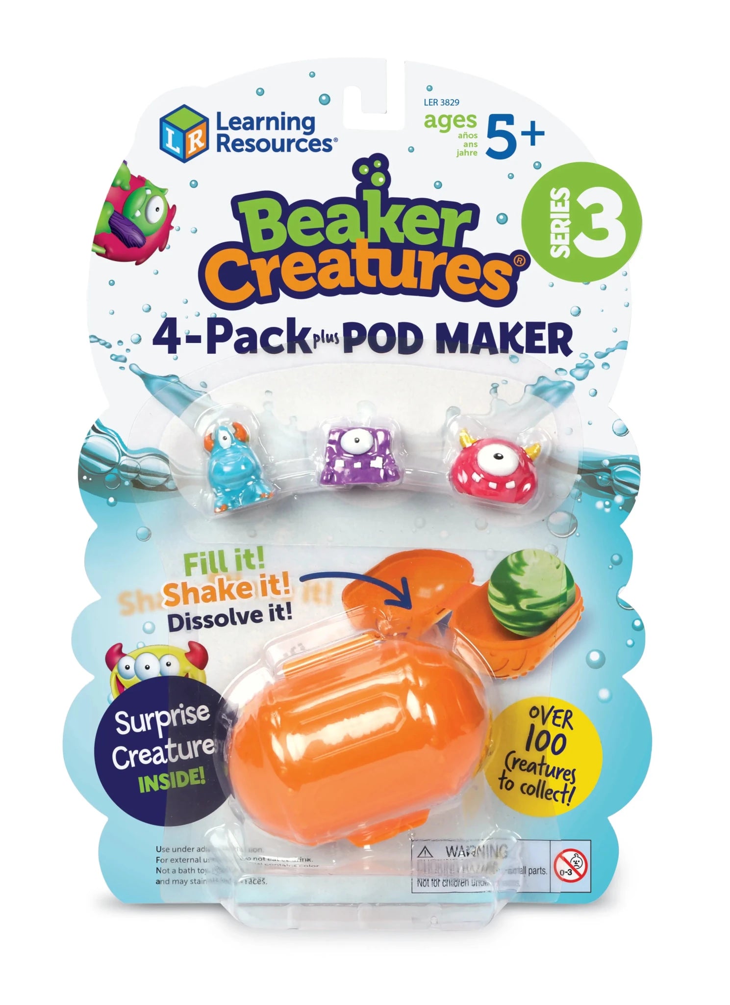 Beaker Creatures® 4 - Pack plus Pod Maker, Series 3 - Mastermind Toys___255204
