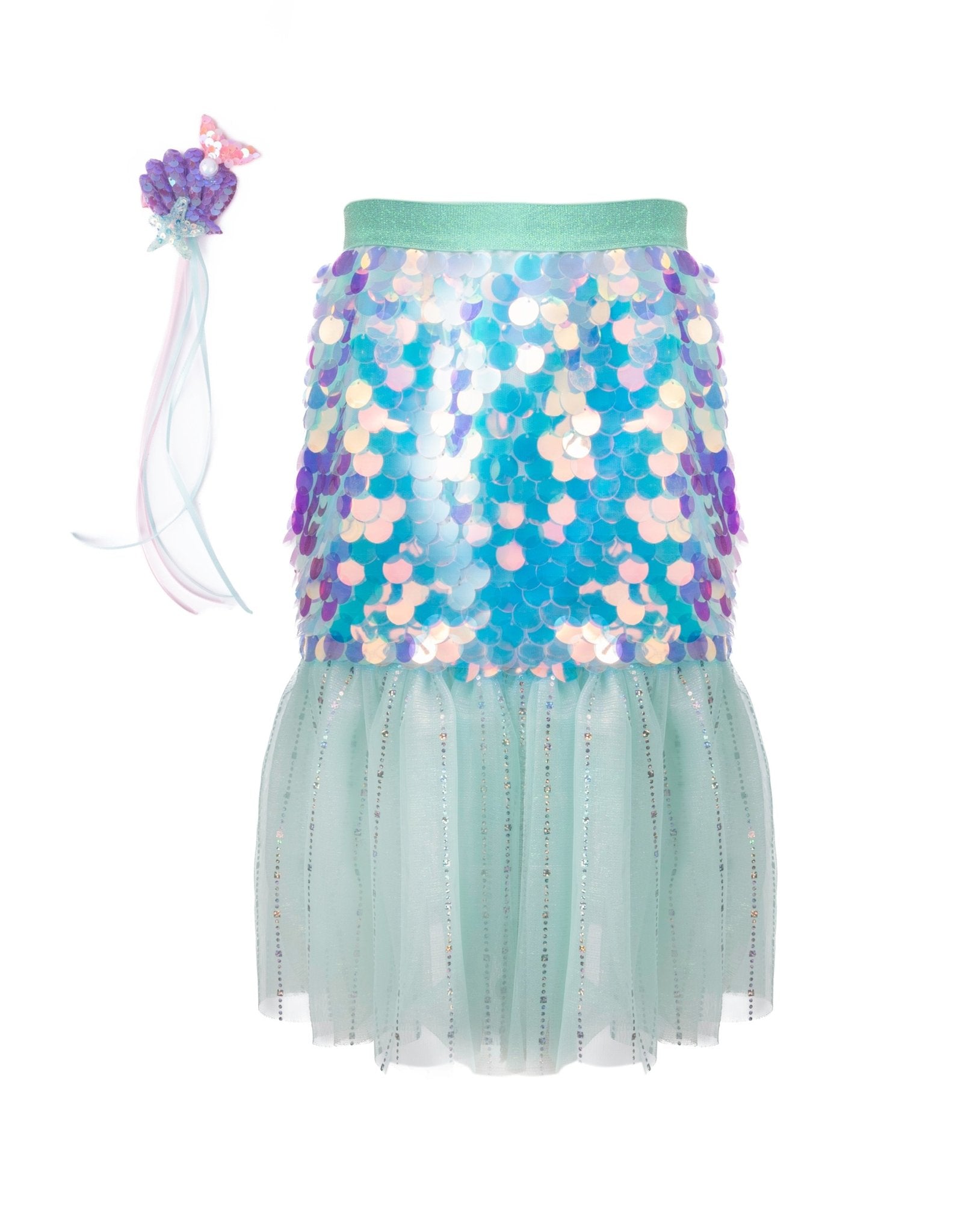 Bling Bling Mermaid Skirt & Hairclip Set Mint - Mastermind Toys___245102