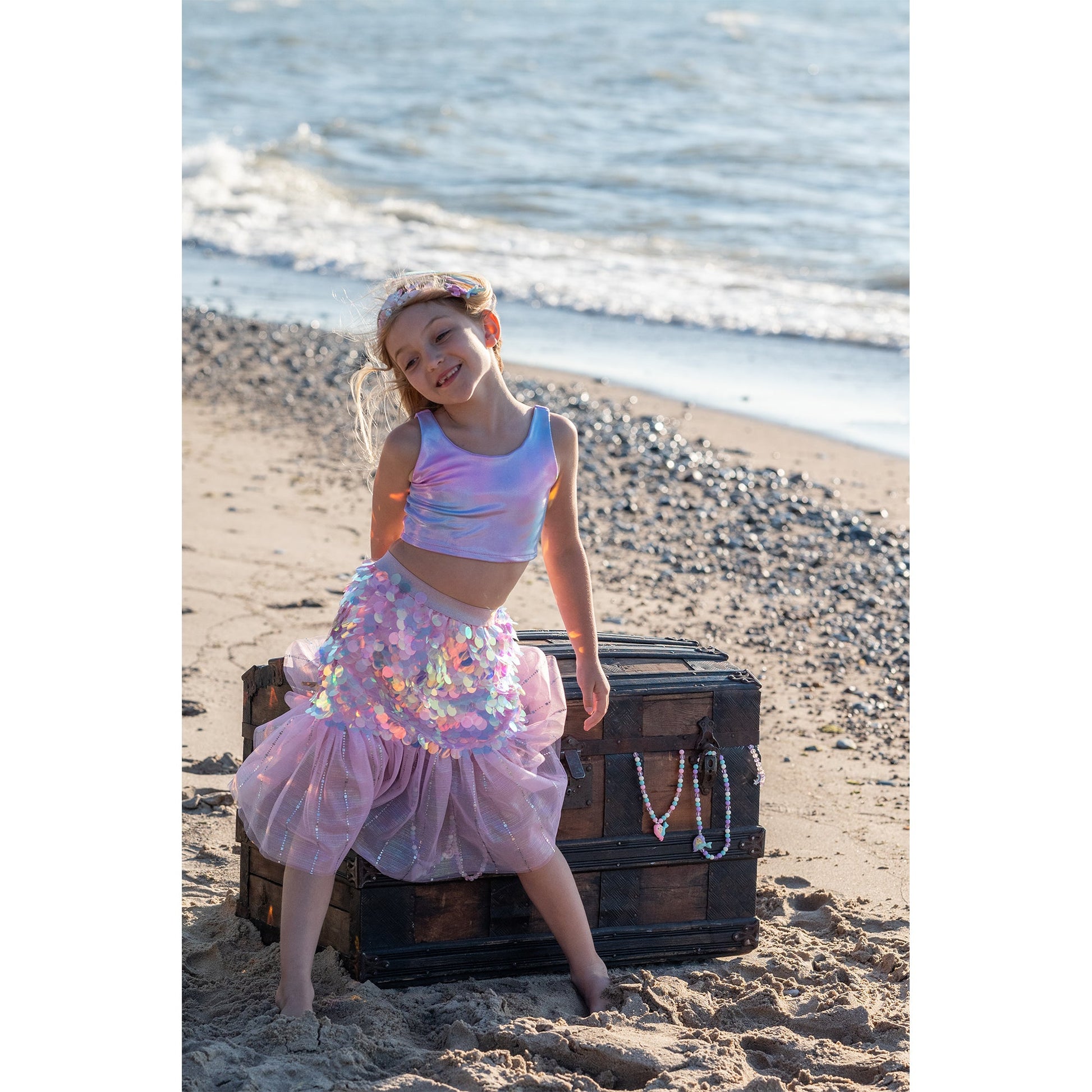 Bling Bling Mermaid Skirt & Hairclip Set Pink - Mastermind Toys___245103