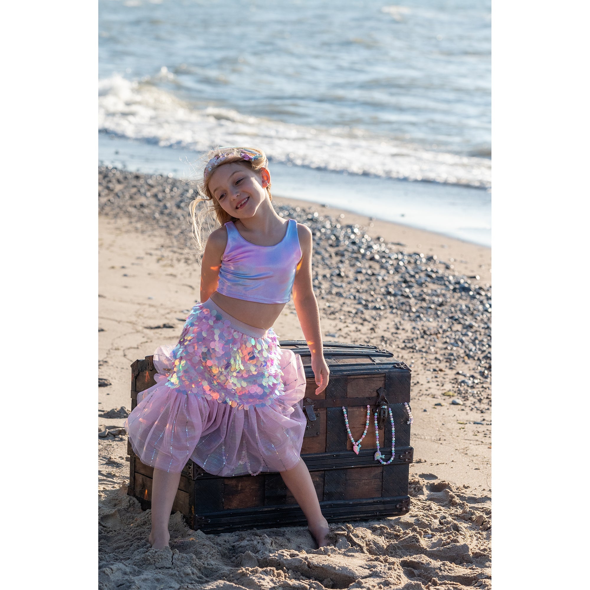 Bling Bling Mermaid Skirt & Hairclip Set Pink - Mastermind Toys___245103