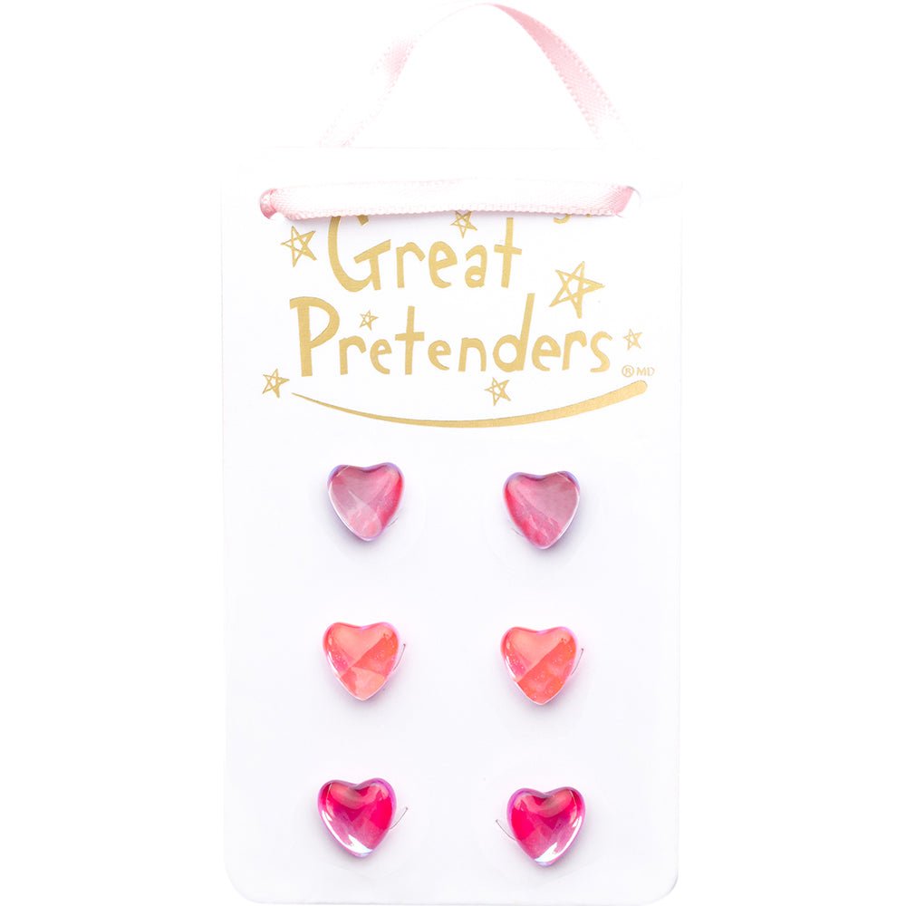 Boutique Holo Heart Studded Earrings, 3 Sets - Mastermind Toys___241738