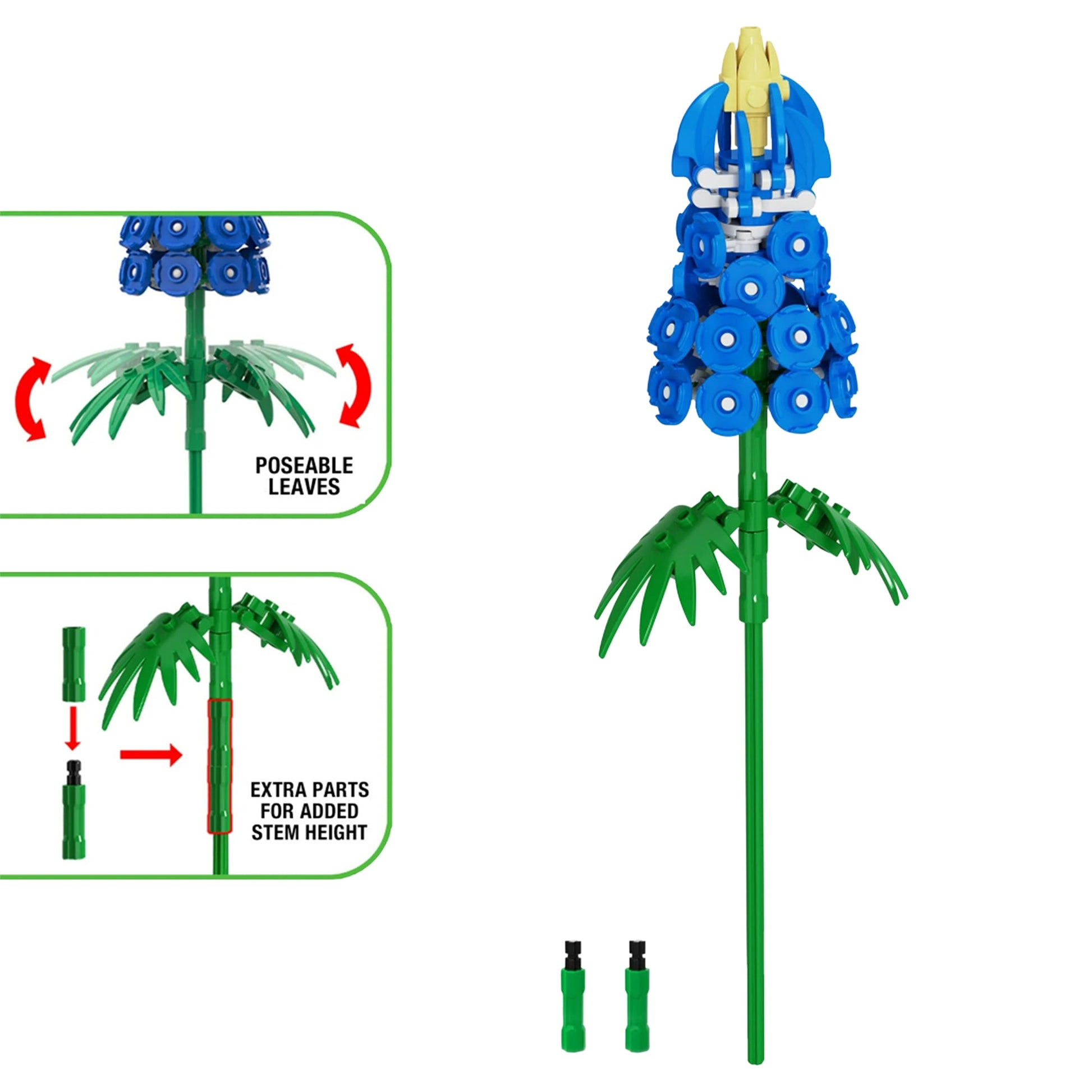 Bricktanicals Blue Bonnet - 96 Piece Set - Mastermind Toys___249892