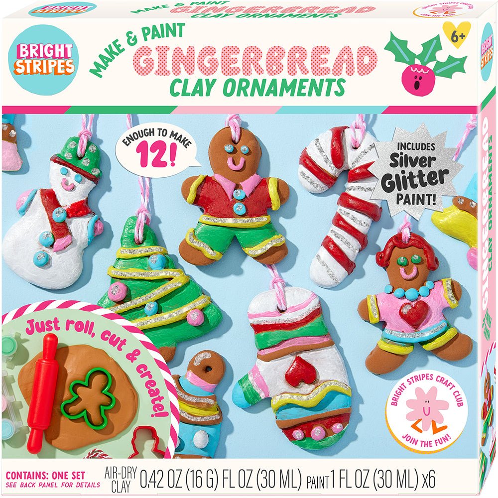 Bright Stripes Mould & Paint Gingerbread Ornaments - Mastermind Toys___245756