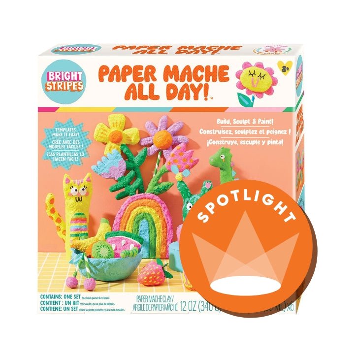 Bright Stripes Paper Mache All Day - Mastermind Toys___245751