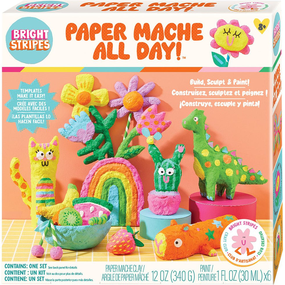 Bright Stripes Paper Mache All Day – Mastermind Toys