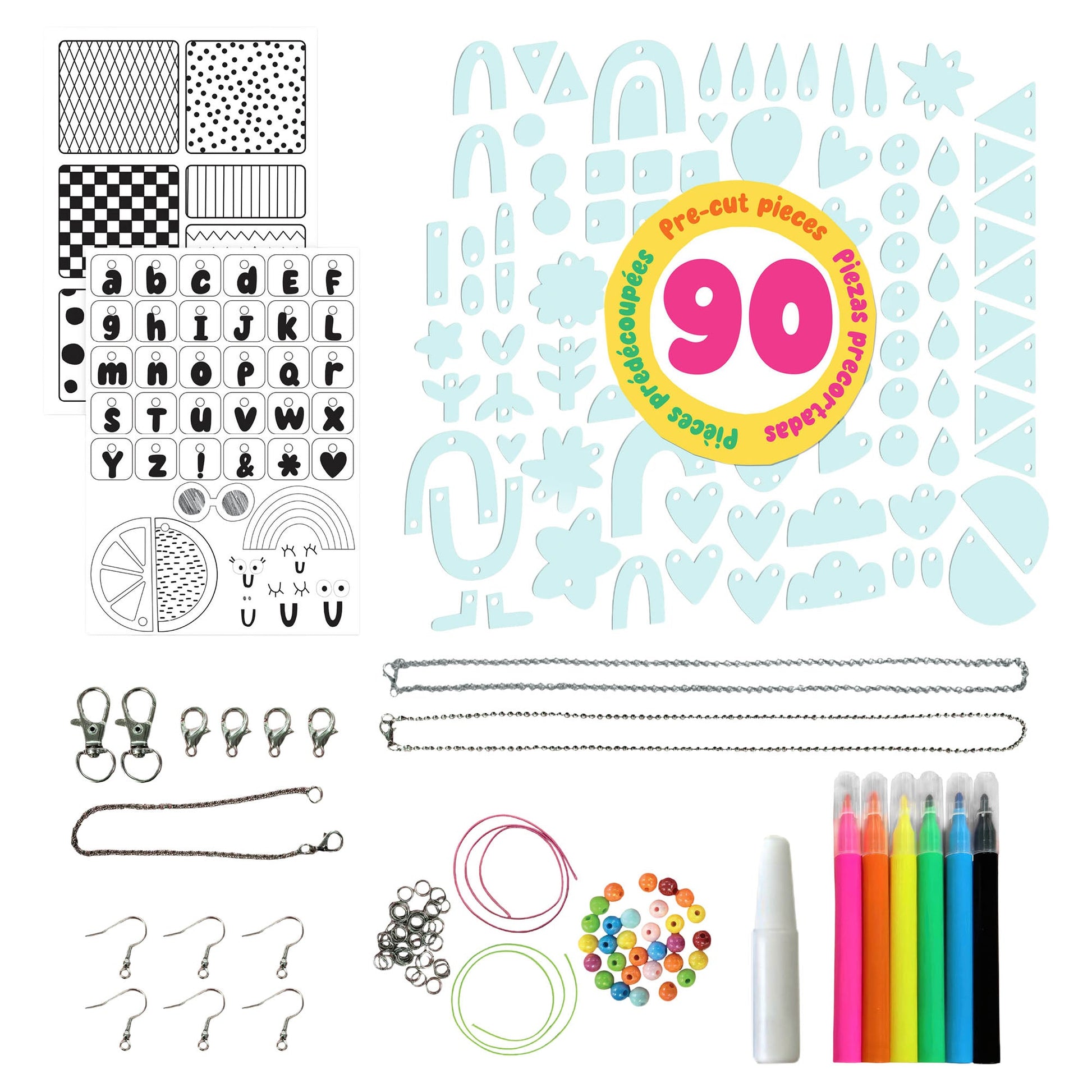 Bright Stripes Shrink Plastic Jewelry - Mastermind Toys___245750