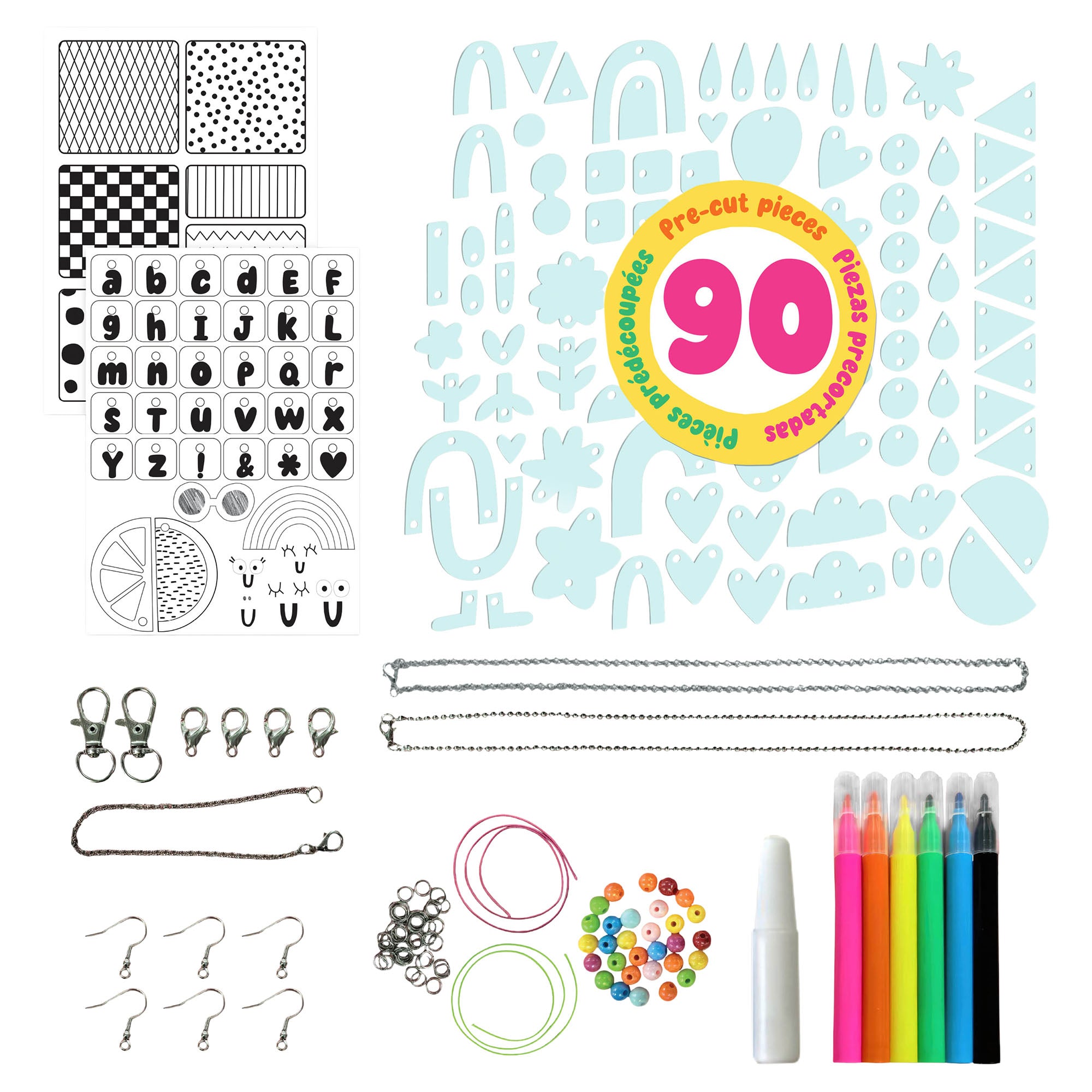 Bright Stripes Shrink Plastic Jewelry - Mastermind Toys___245750