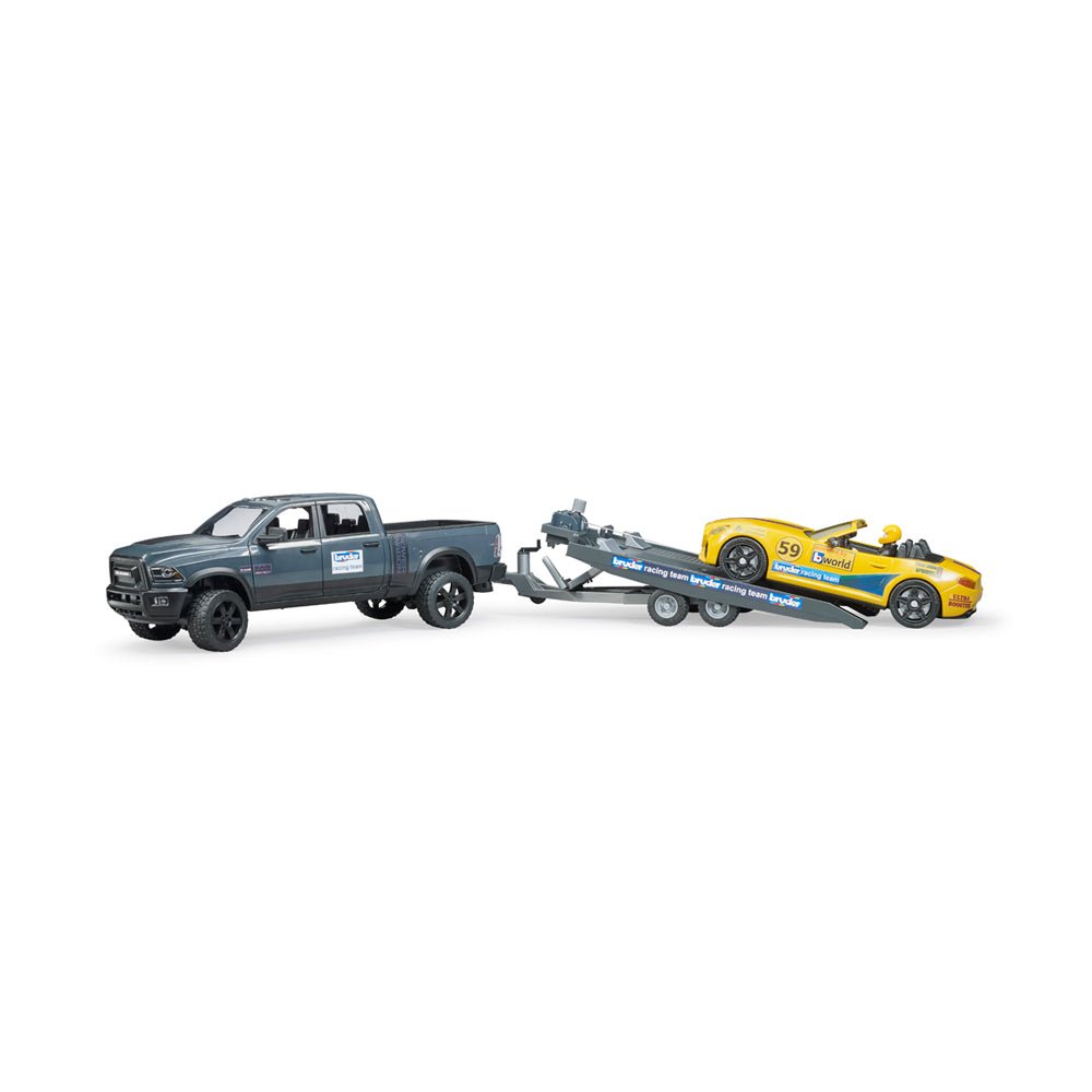 Bruder RAM Power Wagon and Bruder Racing Team Roadster - Mastermind Toys___214570
