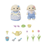 Calico Critters Blossom Gardening Set - Flora Rabbit Sister & Brother Figures With Accessories