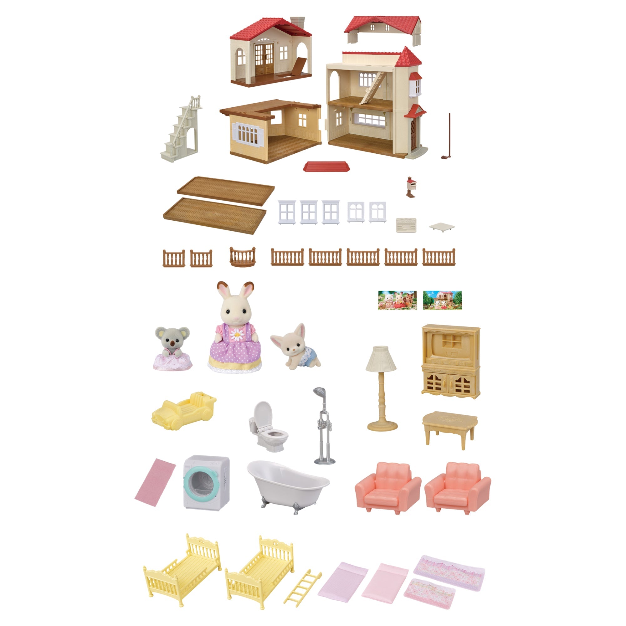 Calico Critters Red Roof Country Home Gift Set - Mastermind Toys___249227
