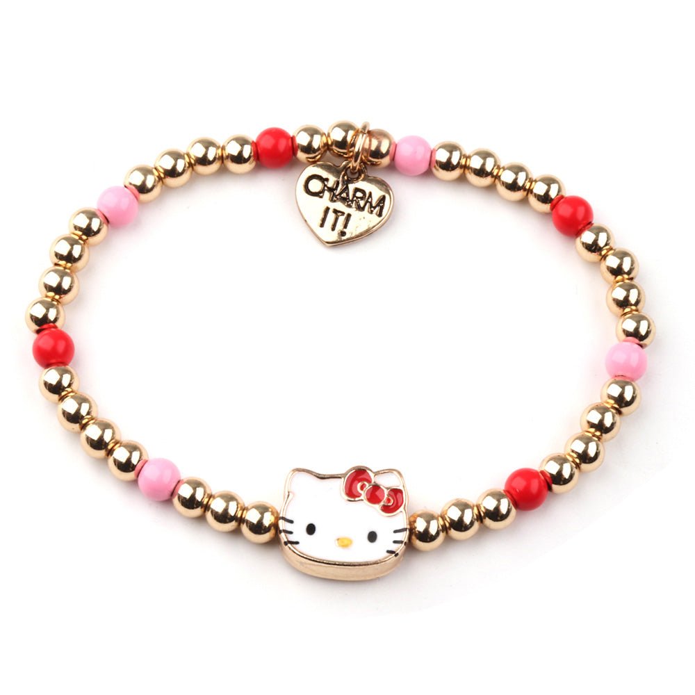 CHARM IT! Gold Hello Kitty Stretch Bead Bracelet - Mastermind Toys___238192