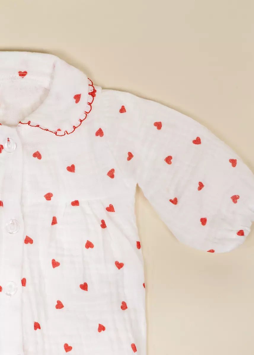 Coco Baby 18" Baby Play Doll Clothing Set – Heart Pajamas - Mastermind Toys___249969