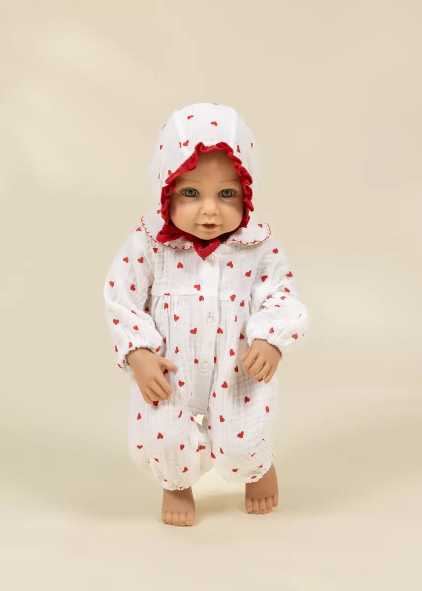 Coco Baby 18" Baby Play Doll Clothing Set – Heart Pajamas - Mastermind Toys___249969
