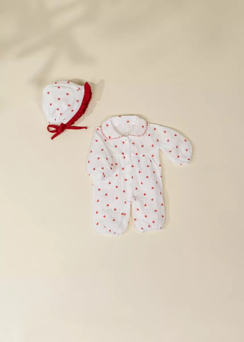 Coco Baby 18" Baby Play Doll Clothing Set – Heart Pajamas - Mastermind Toys___249969