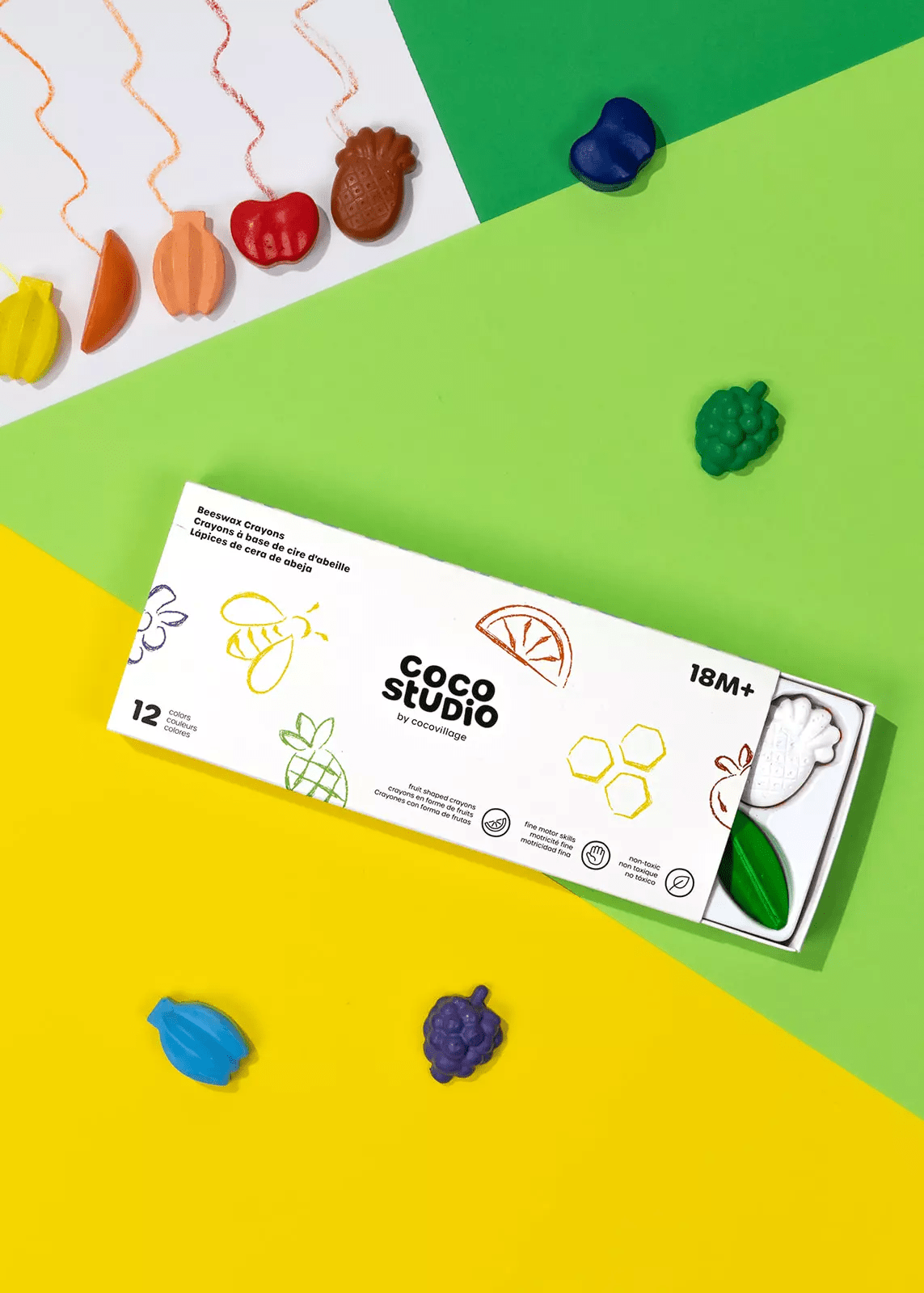 Coco Village Beeswax Crayons Set - 12 colors - Mastermind Toys___246895