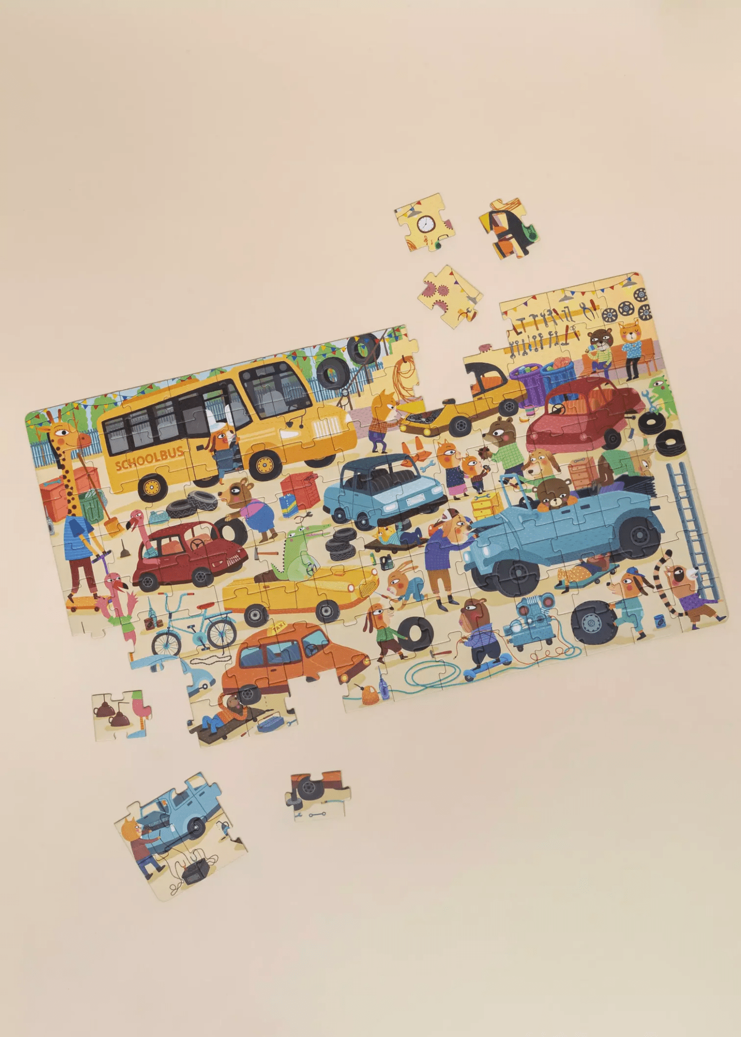 Coco Village Carry - On Puzzle - Busy Garage - 104pcs - Mastermind Toys___247227