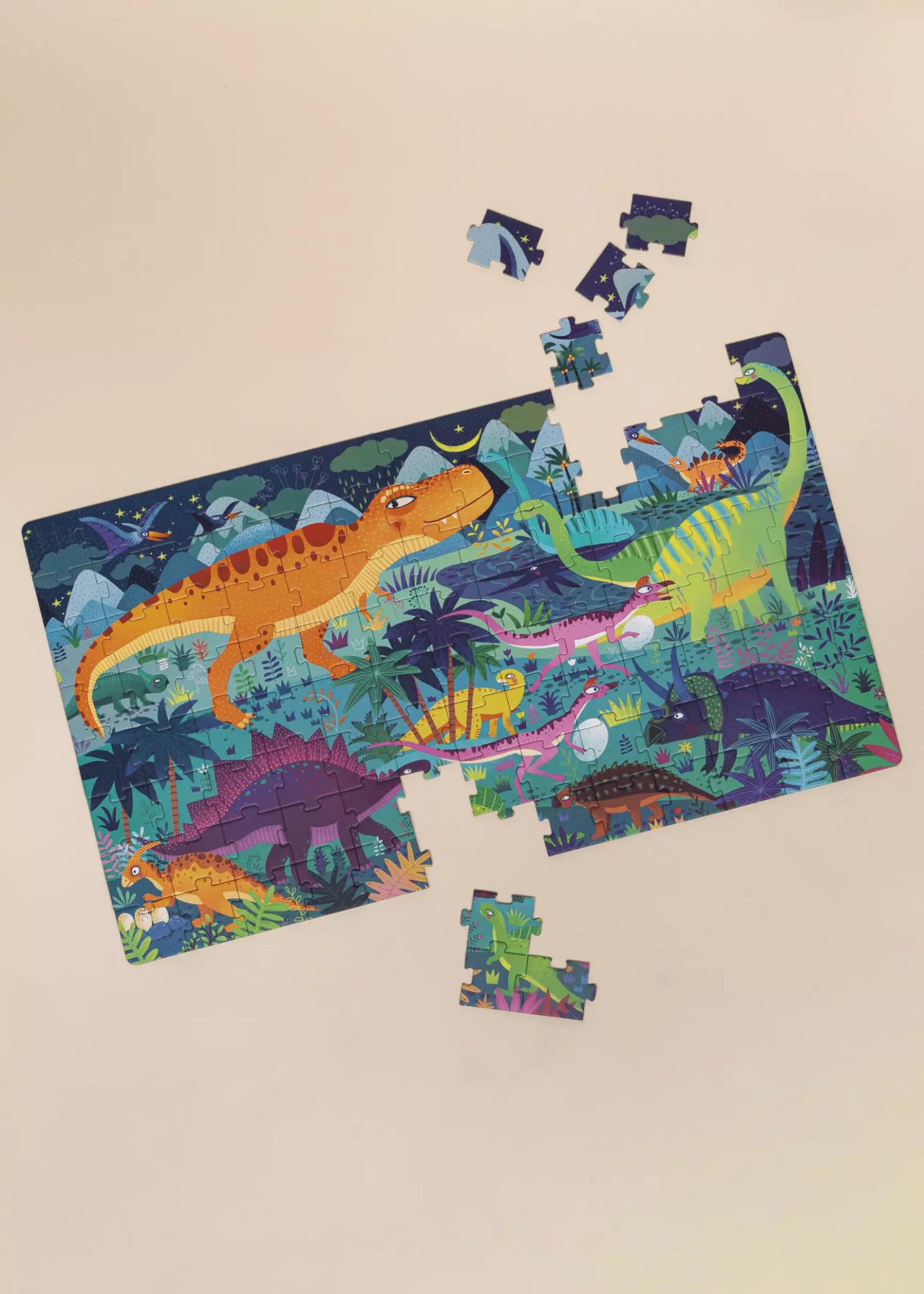 Coco Village Carry - On Puzzle - Dinosaur Age - 104pcs - Mastermind Toys___247228
