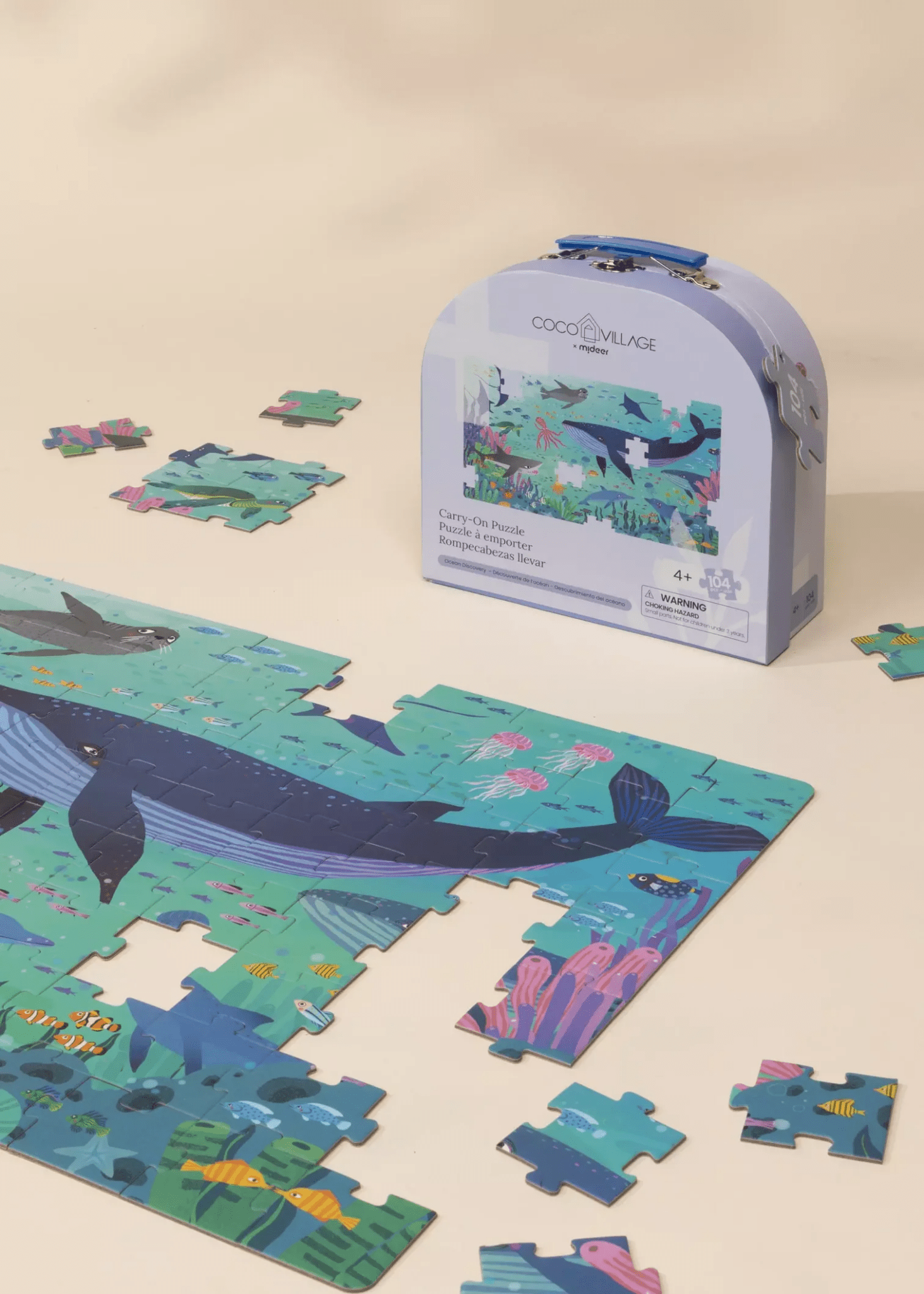 Coco Village Carry - On Puzzle - Ocean Discovery - 104pcs - Mastermind Toys___247229