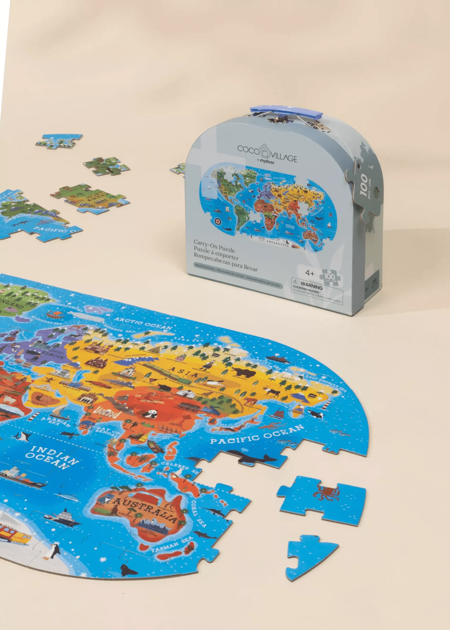 Coco Village Carry - On Puzzle - World Discovery - 104pcs - Mastermind Toys___247226